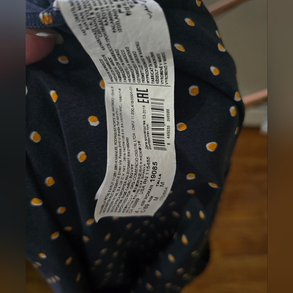 Chic Navy Polka Dot Mini Dress - Picture 11 of 11